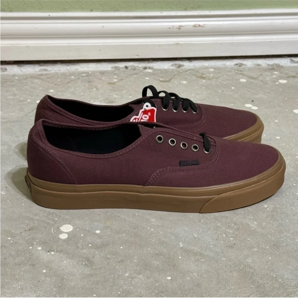 Vans Authentic Light Gum/Burgundy/Port Royale Sneaker Size 11 Men - Picture 1 of 7